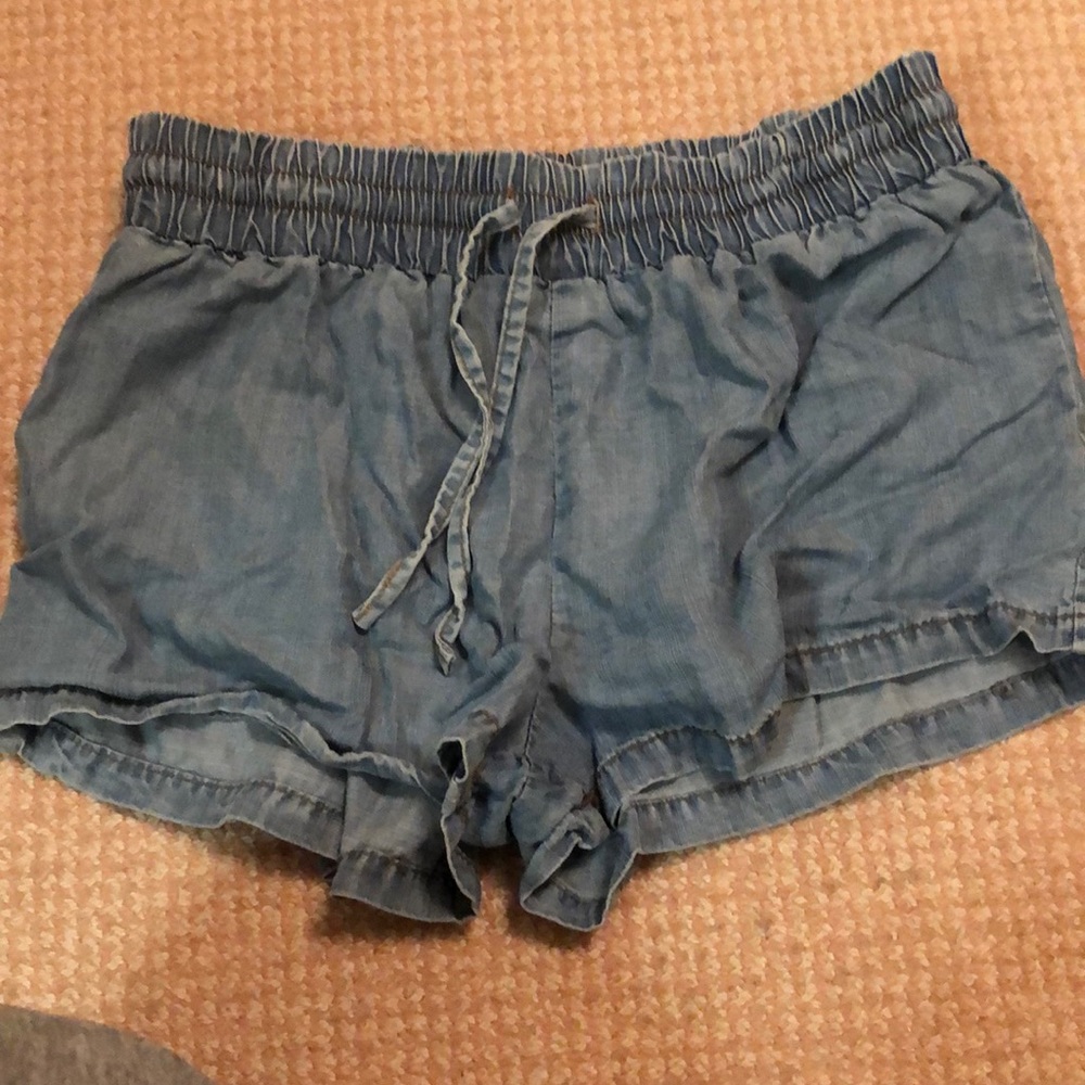 Gab and Kate soft “denim” shorts